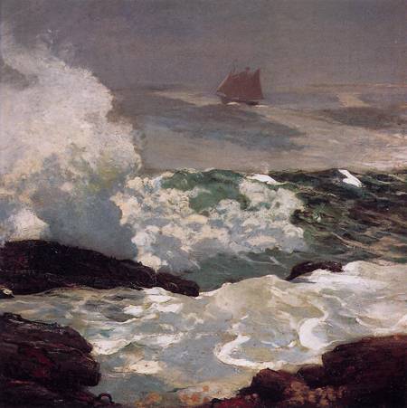 (image for) Handmade oil painting Copy paintings of famous artists Winslow Homer's paintings On a Lee Shore 1900